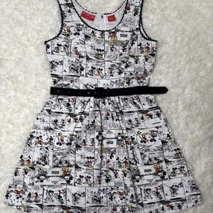 Disney Stitch Shoppe by Loungefly Mickey Minnie White Comic Strip “Olivia” Dress